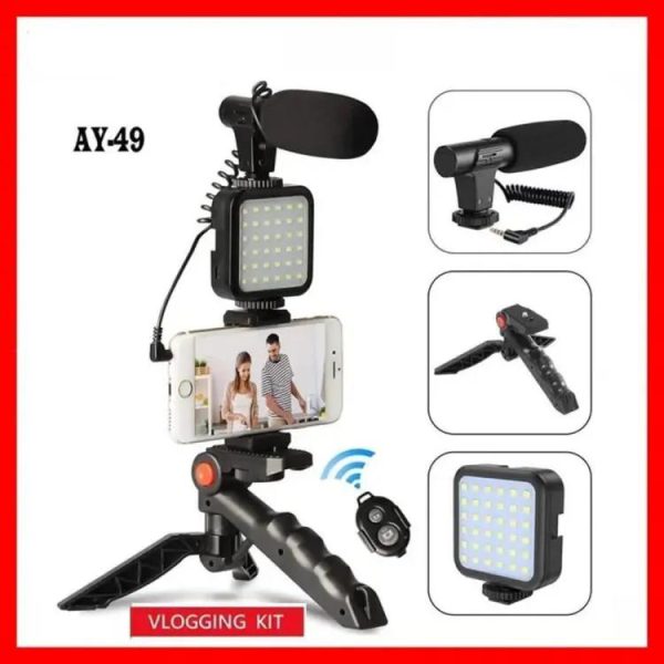 Ay-49 Video Making Kit Mobile Vlogging Tripod